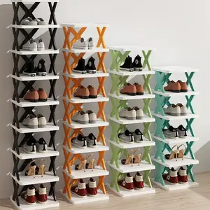 Multifunctional Shoe Rack, Shoe Shelf Organizer, Simple Desktop Organizer, Suitable for Hallway, Living Room, Bedroom, Office, 7 Colors, 8 Specifications, Free Assembly