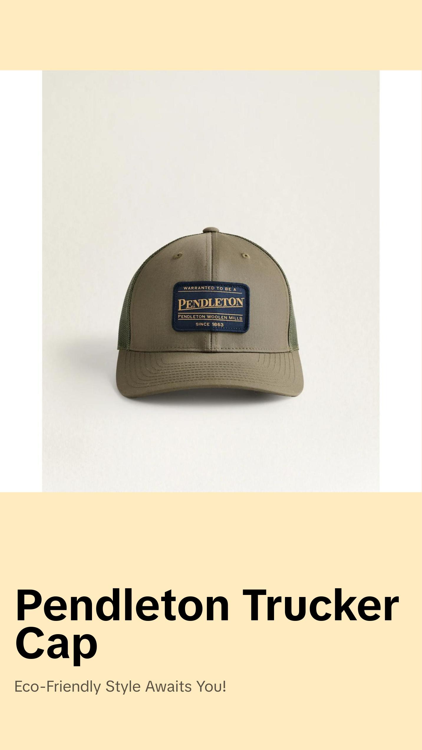 Pendleton Classic Patch Trucker Hat Loden