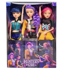Girls Anime Action Figure Doll Set of 3 Rumi Mira Zoey 11.5-12 Inches Joint Movable Collectible Dolls for Fans Kids Desk Display Halloween