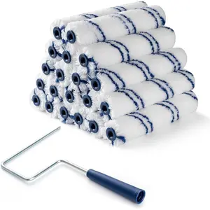 20Pcs 6 Inch Paint Rollers Set, Microfiber Paint Roller Covers with Roller Frame, Mini Small Paint Rollers for Wall House Painting, Suitable for All Paints & DIY Craft Use