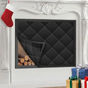 Magnetic Fireplace Cover, Fireplace Draft Blocker Save Energy, Indoor Fireplace Draft Stopper for Winter Heat Loss and Summer Cooling, Fireplace Insulation Cover Blanket for Iron Frame 36 x 24