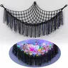 Hangable LED Light Stuffed Animal Net Hammock - Home Organizer Storage, Decorative Storage, Room Organization Products, Girl Room Decor Bedroom Accessory
