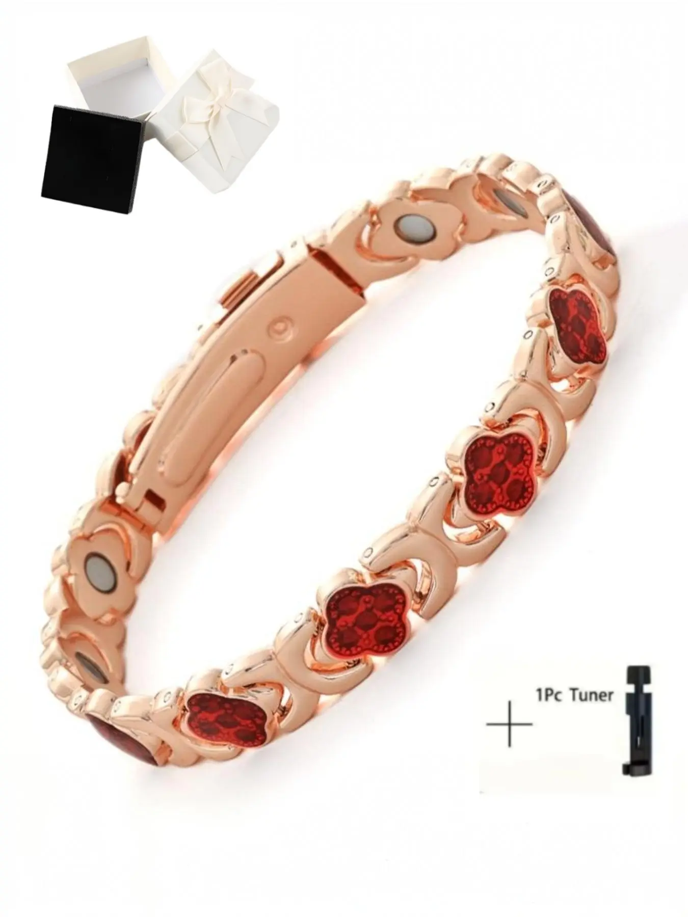 Women's rose gold bracelet, magnetic bracelet, perfect Valentine's Day gift for a loved one, mother, or daughter. Multiple styles available.Valentine's Day gift, gift box, with regulator. Adjustable bracelet, Gift Jewelry