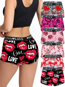 6-Pack Women's Boxer Briefs | Stretchy Waist, Elastic Waist Underwear, Full Coverage All-Day Comfort, Stretchy Panties