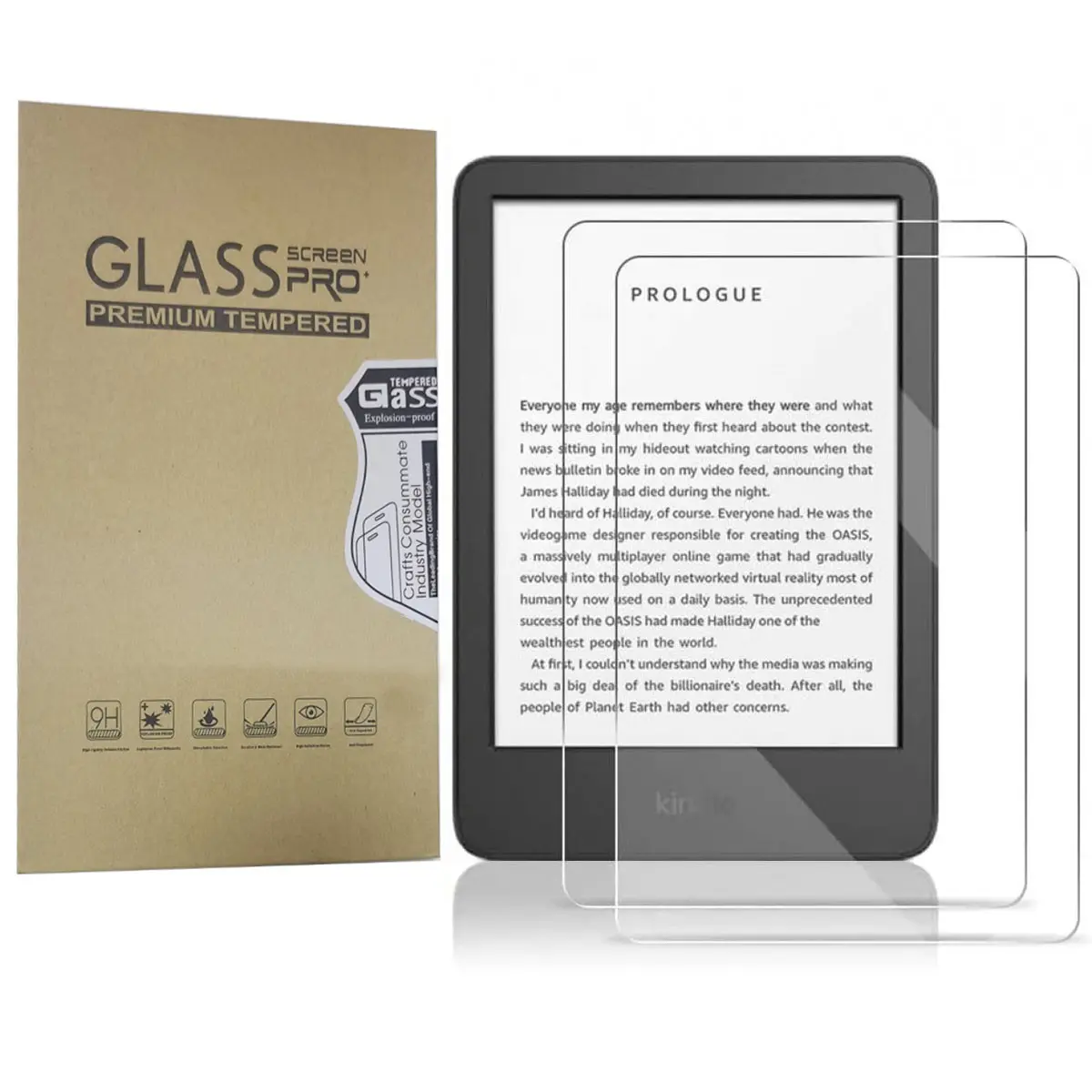 2 Pack for Kindle Screen Protector Film Set, Compatible with Various Models, Durable Protective Cover for Kindle Devices, Easy Installation, Tempered Screen Film, Tempered Glass, Tablet Protector