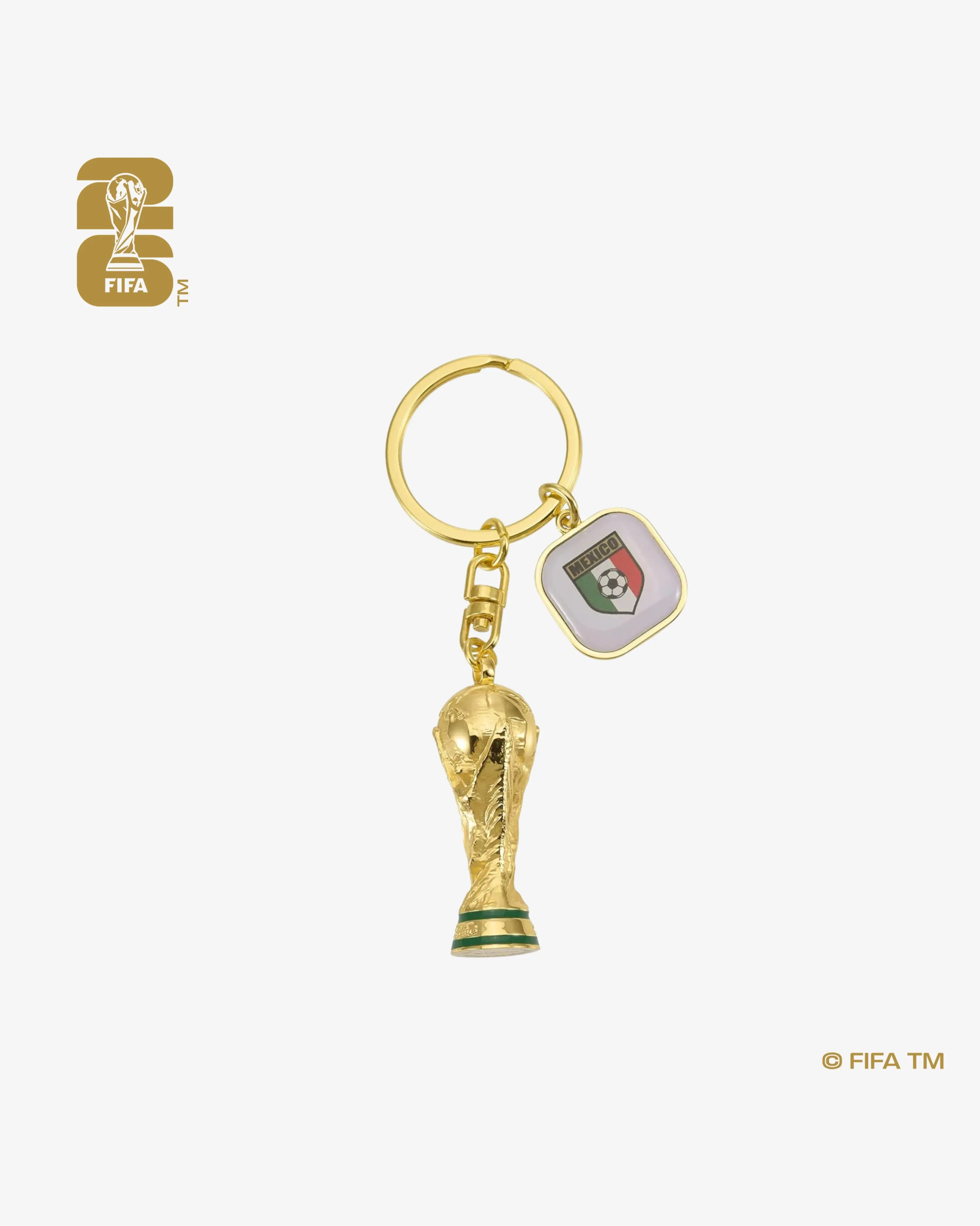 3D World Cup 26™ Trophy Keychain with Country Flag - Mexico