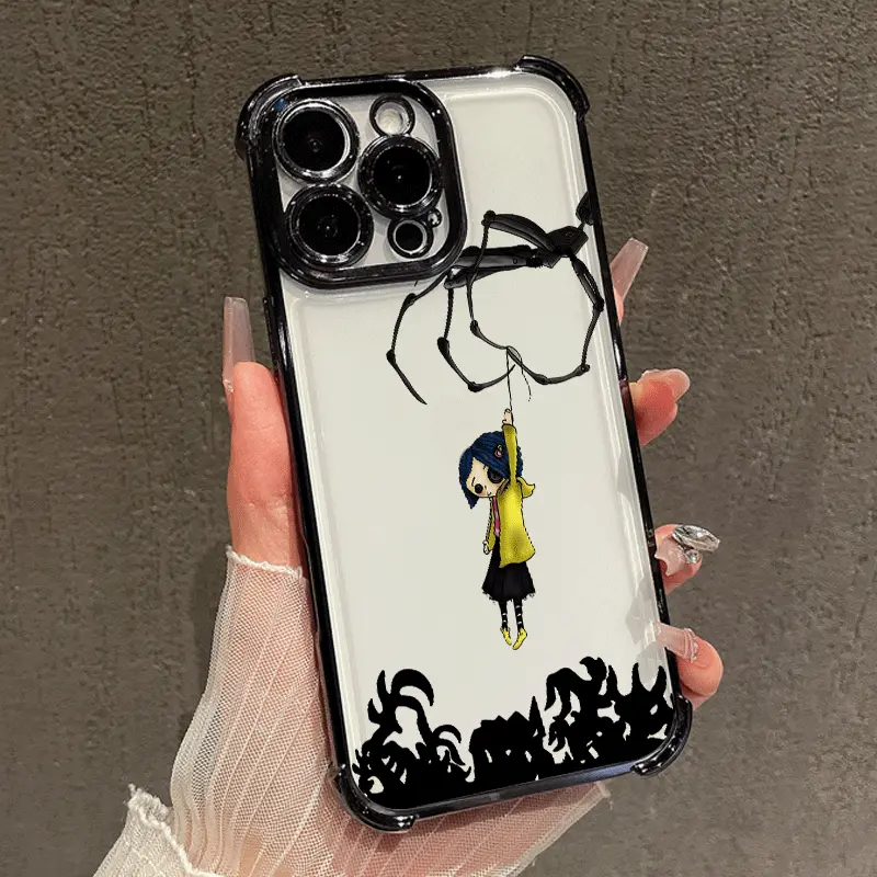 Chibi Caroline Silicone TPU Softcase for iPhone 17 Pro Max,16,15 Plus,14,13,12,11,XS,XR - Multi-Model Anti-Fall, Scratch-Resistant, Lightweight Smartphone Cellphone Protection Accessory, Shockproof