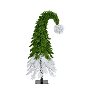 Perfect Holiday Green & White Grinch-Inspired Christmas Tree Holiday Décor with Metal Stand 9FT