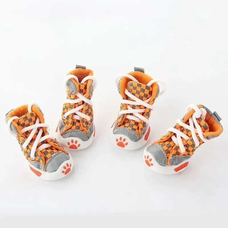 Teddy Bear Soft Dog Shoes for Small Dogs & Puppies – Breathable, Anti-Drop Summer Pet Footwear (Set of 4)