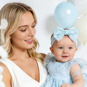 3 Pieces Baby Hair Bands, Soft Bowknot Infant Headbands, Gentle Elastic Cap Protector, Essential for and Photoshoots, Headband Set, Infant Hair Accessories