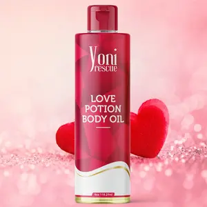Love Potion Body Oil, 4oz, with Apricot, Jojoba, Avocado Oils & Vitamin E Oil, Fast-Absorbing, Nourishes and Hydrates Skin, Body Care, Jasmine & Saffron layer Fragrance Moisturizer Hydrating Moisturizing