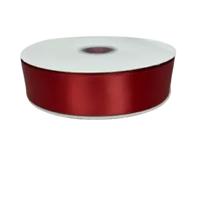 1 1/2" Wine Red Satin Ribbon Double-face 100 Yds