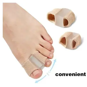 2/4pcs Easy Dual-Hole Bunion Corrector Silicone Elastic Soft Big Toe Separator Elastic Toe Separators Toe Splitter Daily Hallux Valgus Correction Orthopedic Foot Care Tool