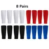 Diuhabo 8 Pairs Soccer Leg Sleeves | Shin Guard Sleeves for Men Women Youth | Pre-Cut Football Socks & Athletic Grip Socks