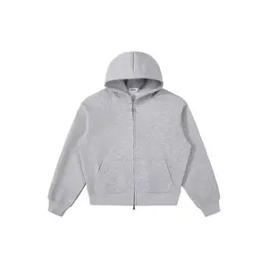 Heather Grey Zip - Up Hoodie for Casual Wear with Gothic Alphabet QR Code Men's Cropped Lace Muscle Tank Top Classic Round Neck Music Retro Long Sleeve Work Crewneck T - Shirt