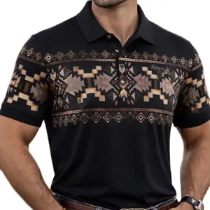 Men's Aztec Polo -Dry Fit Material (Fitted)