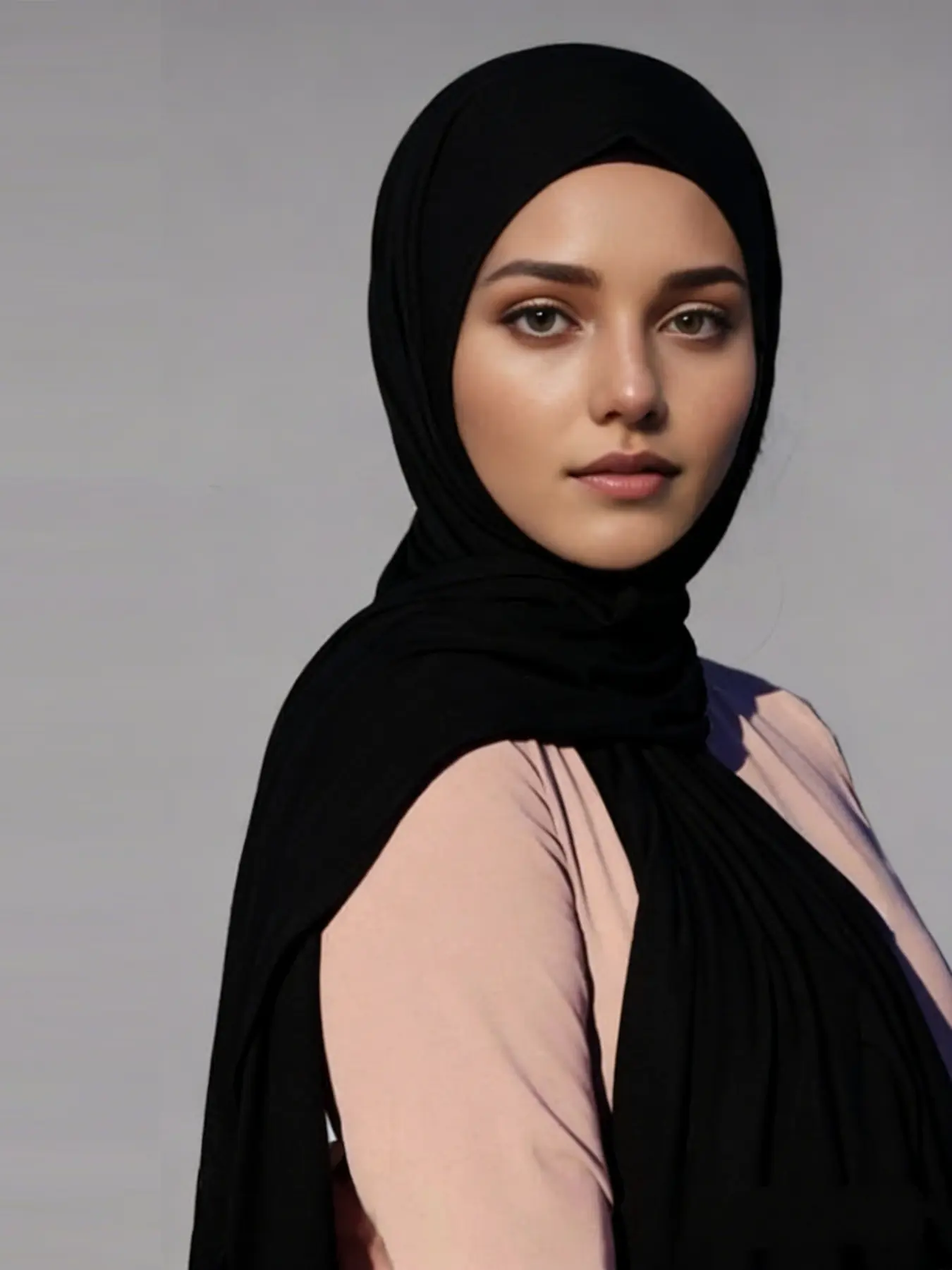 Women's Soft Breathable Plain Cotton Scarf Hijab, Versatile Head Wrap for Daily Wear & Festive Activities, Ideal for All Seasons, For Muslim