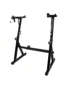 black- Heavy Duty Folding Keyboard Stand,Sturdy Reinforced Z Design W/ Adjustable Width & Height, Digital Piano Stand, Fits 54-88 Key Electric Pianos & Used For Travel & Storage,250 Pounds Load Capacity