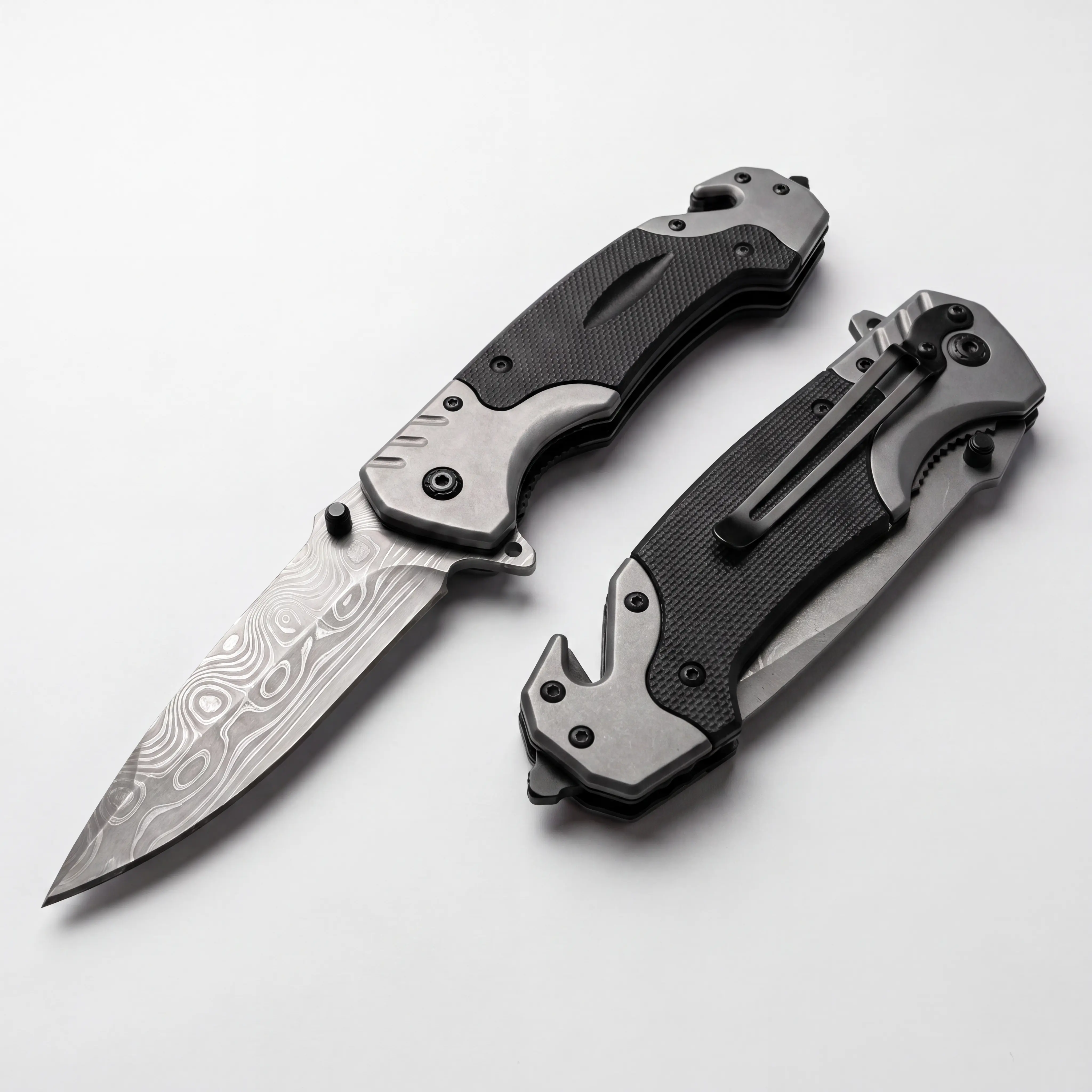 Manual Folding Pocket Knife, 3.8" Stainless Steel Blade, Tactical EDC Knife with Pocket Clip for Camping, Hiking, Hunting, Fishing and Everyday Carry, Compact, 3.8" Blade, One Hand Op., Outdoor Tasks