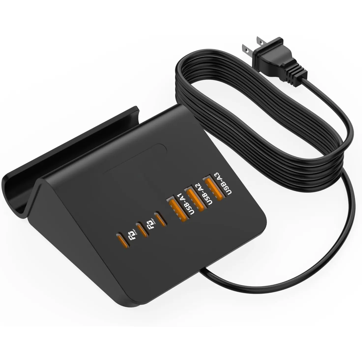 Fast Charging USB-3A3C-Black