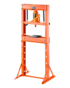 【fathersdaygift】VEVOR Hydraulic Shop Press, 20 T H-Frame Shop Press with Press Plate & Triangular Support, Stable Garage Floor Adjustable Hydraulic Press with Relief Valve, Fit for Bending, Straightening & Stamping