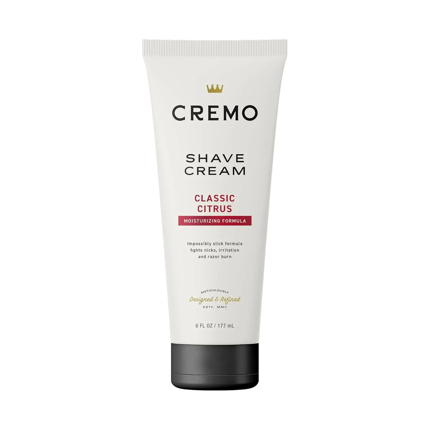 Cremo Company LLC Original Men's Shave Cream - Ultra-Slick Face Shaving Cream with Peppermint Oil, Tea Tree, Citrus, Calendula Officinalis Flower Extract, BHT, Fights Nicks, Cuts, Razor Burn, 6 Fl Oz