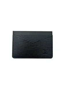 Pre-owned Louis Vuitton leather Small Leather Goods Black Epi Neo Porte Cartes LVA07