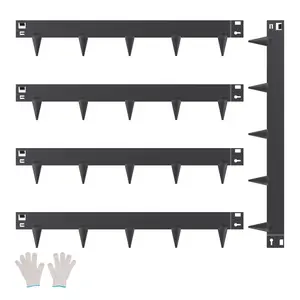 VEVOR Steel Landscape Edging, 5 Packs 39 x 3 in Rust-Resistant Metal Landscape Edging, Bendable Garden Edging Border, Heavy Duty Lawn Edging, Easy-to-Install, Flower Bed Yard Pathway Divider Black