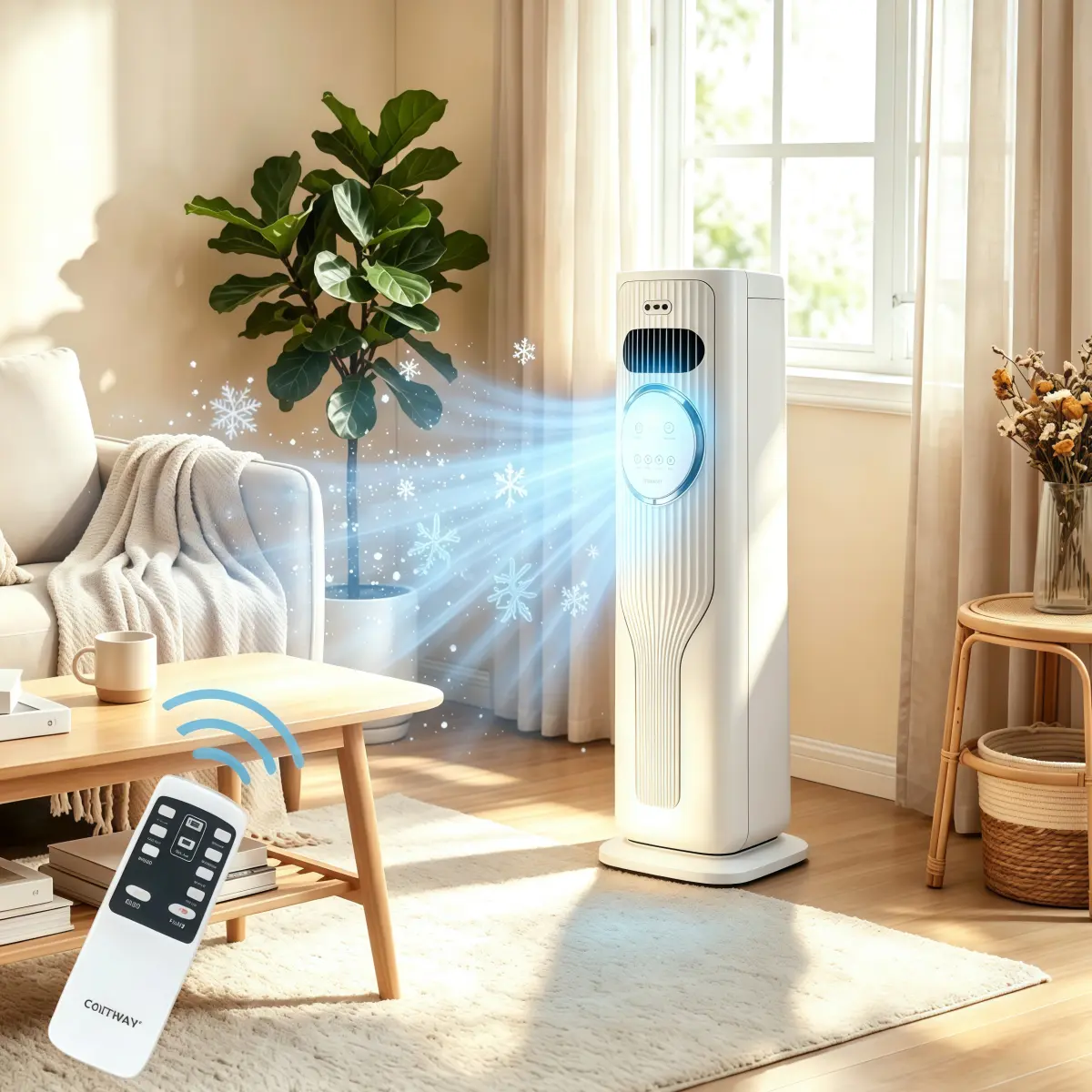 【Summer Gift】2026 New Arrival Portable Ice Crystal Air Cooler Fan（Water & Ice）Ultra Quiet Fast Cooling Mobile AC, Smart 24H Timing Energy Efficient, Suitable for Bedroom Office Living Room, Comfort Cool All Day, TikTok Mid Year Sale, Must Have For Summer