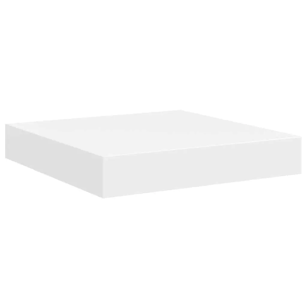 vidaXL Wall Shelf, Floating Shelf, Display Shelf, Wall Mounted Shelf for Book Photo Frame Trophy Planter Pot Decorations, Modern, White 323802