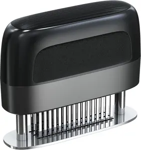 【SummerVibes】Stainless Steel Meat Tenderizer Tool 48 Ultra-sharp Needle Blades, No Detachable Needed for Easy Cleaning, Heavy-Duty Meat Tenderizer for Steak Chicken Pork Lamb, No More Mallet or Meat Hammer