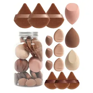 15-Piece Makeup Sponge Set, Beauty Sponges, Blending Beauty Sponge, Ultra-Soft, Dual-Use Wet & Dry, Fine Texture, Non-Caking, Perfect for Beauty Routine