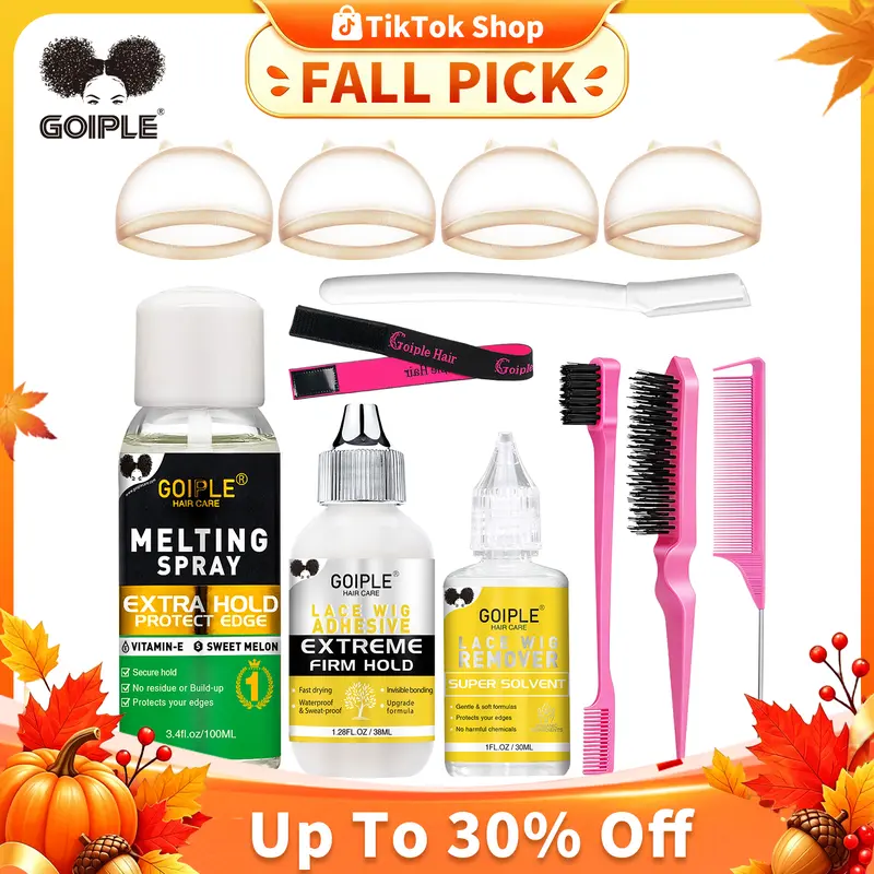 Lace Melting Spray for Wigs - Extra Hold Adhesive for a Natural Look, Wig Glue Alternative with HD Wig Cap and Wig Band Haircare Blend Hairline,back to school,familyfun