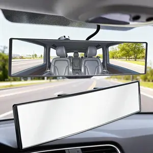 Car Rearview Mirrors, Shock Resistant Interior Clip-on Panoramic Rear View Mirror for Car, Wide Viewing