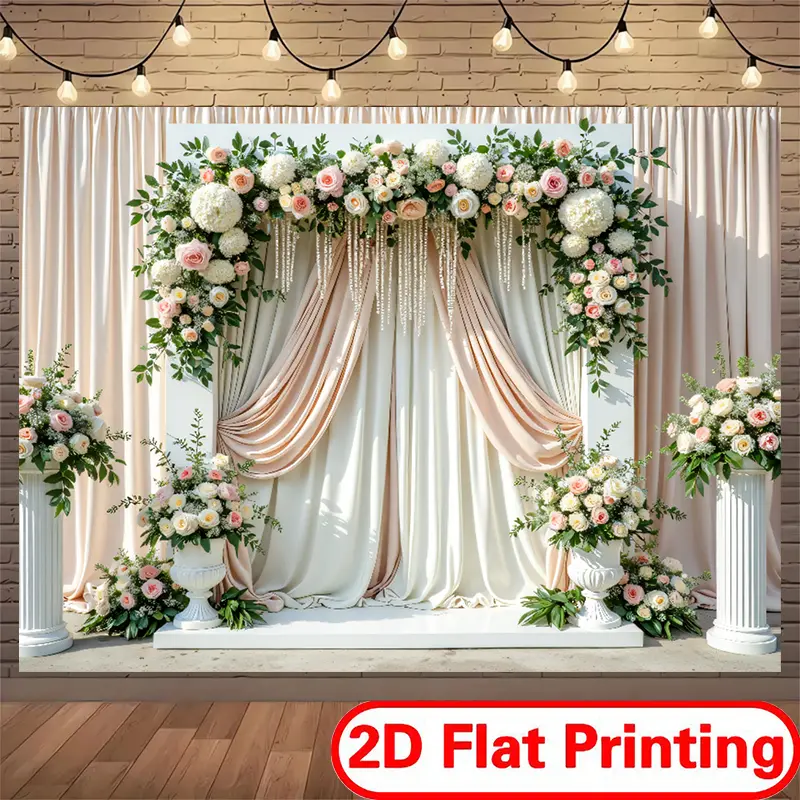 Soft Polyester Party Backdrop Cloth - Multiple Sizes Optional, Room Decoration, Photo Booth Prop, Celebration Banner for Anniversary, Bachelor Party, Banners