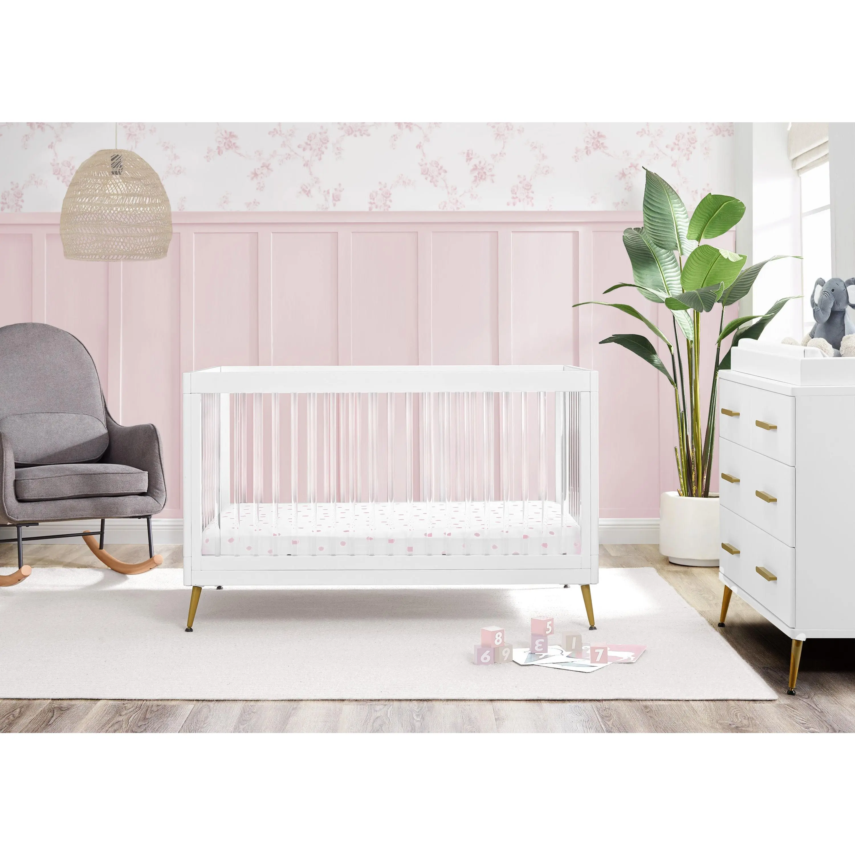 Sloane 4-in-1 Acrylic Convertible Crib