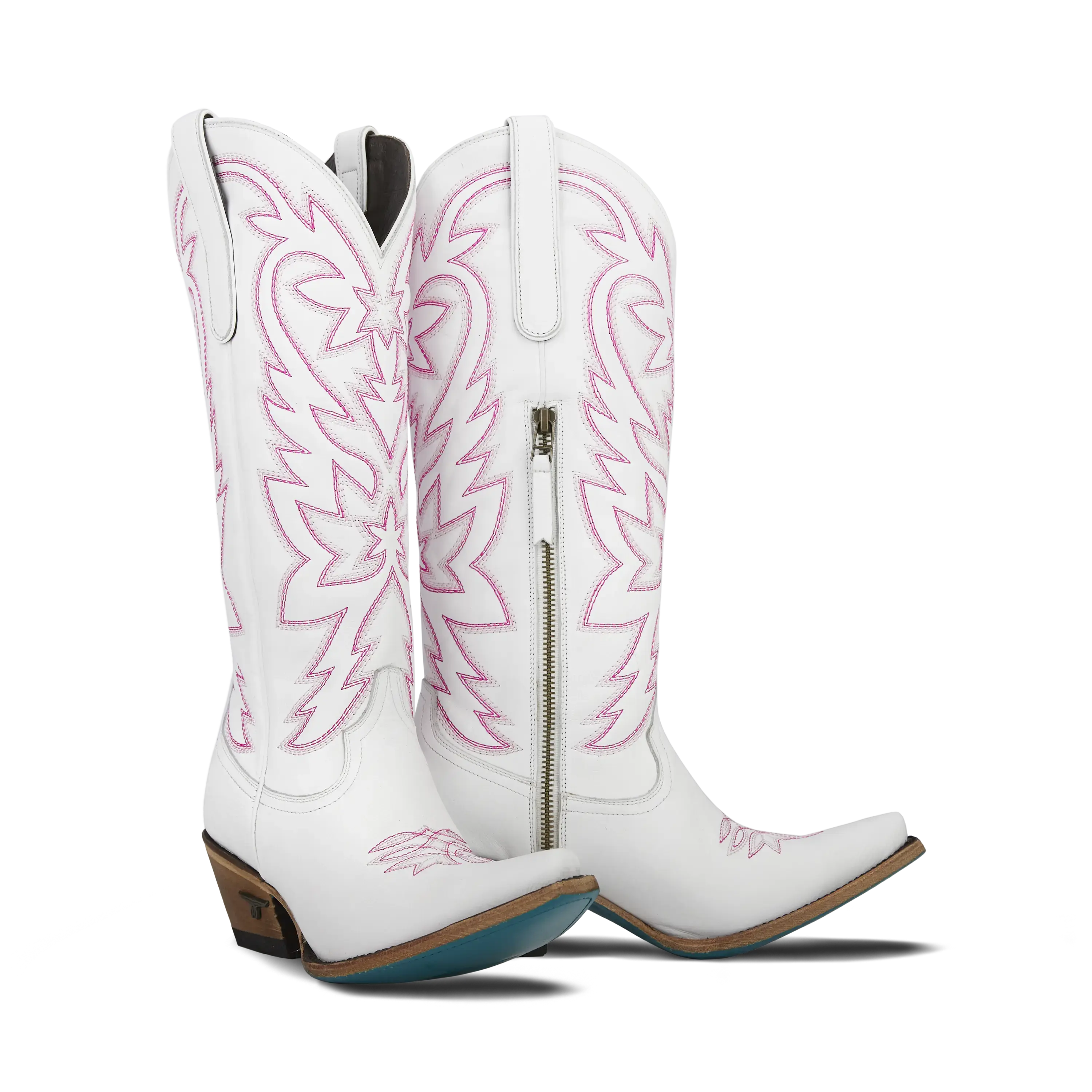 Smokeshow Boot - Matte White and Neon Pink