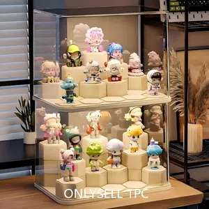 Transparent Dustproof Display Box, DIY Design Storage for Keychains Watches Jewelry, Living Room Bedroom Study Organizer Multi-Functional Case, Durable Storage Organizer, Dustproof Organizer Boxes