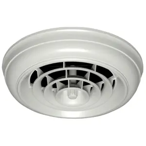 212 MAIN White Round Capital Crown Ceiling Diffuser, 6 in. Boot, Quick Connect, Easy Setup, Paintable Household Appliance Part
