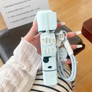 Luxury Cute Cartoon Handmade DIY Camera Protection Case, Soft Silicone Full Cover, Compatible with Dji Pocket3, Portable Lanyard Included