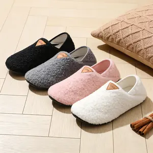 Cozy Fleece House Slippers for Women & Men – Non-Slip Indoor Shoes with Soft Lining, Lightweight Warm Fuzzy Footwear for Home, Bedroom, Travel Comfort Boy Cotton slippers women
