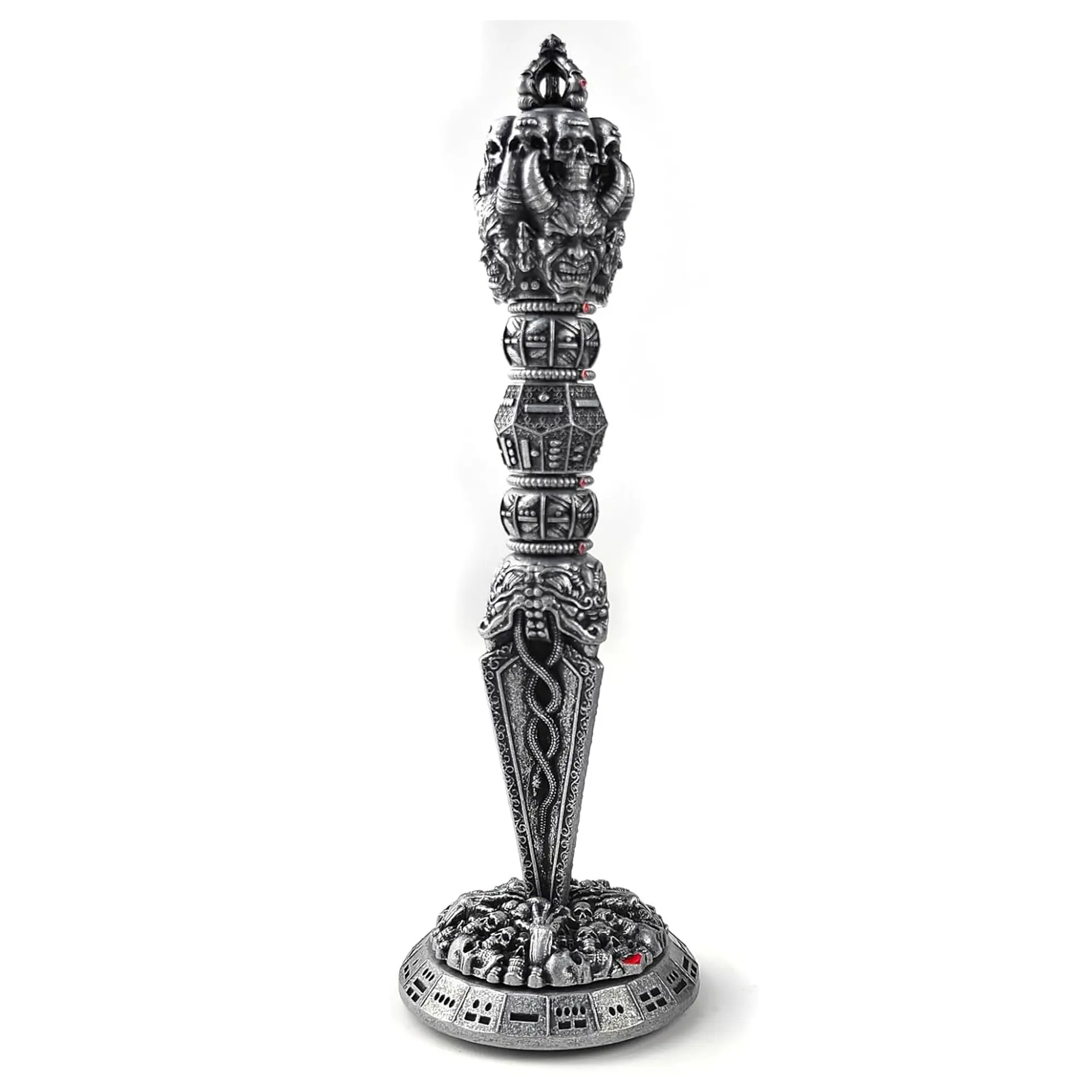 Wand Dice Set (7-in-1) for RPGs | Numbers Inspired by the Eight Trigrams | Precision-Balanced and Fair | Crafted from Premium Zinc Alloy dice roller Chrome Durable Magic Art Arcane Dnd Metal Dice Polyhedral Dice Set