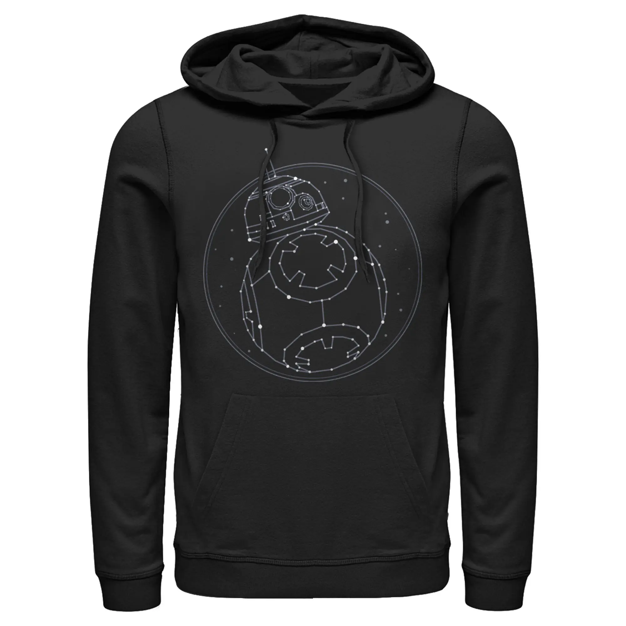 Men's Star Wars: The Rise of Skywalker BB-8 Starry Constellation Long Sleeve Stylish Casual Pull-Over Hoodie, Menswear Sweatshirt