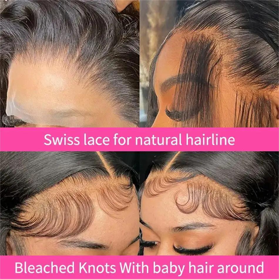 Hot Star Body Wave Wig13x6 HD Transparent Lace Front Wigs Human hair Pre Plucked 180% Density Brazilian Straight Frontal Wigs Human Hair with Baby Hair Natural Hairline for Women