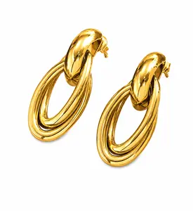 Serayah Gold | Chunky Gold Twisted Knot Multi-Strand Drop Earrings | Ambre’ Jewelry