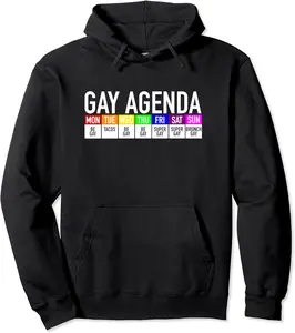 Gay Agenda Gay Pride Pullover Hoodie - Jessicabal Shop 24B09MYKFVV5