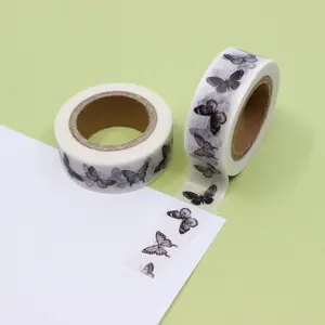Black and White Butterflies Washi