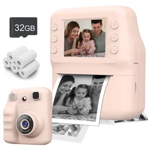 Instant Print Digital Camera for Adults, HD Selfie Camera with 5+ Built-in Filters, 1080P Photo/Video, Built-in Printing Paper, Portable Polaroid Printer for Travel, Pocket Camera, 1300mAh Battery, Perfect Gift for Couples & Friends