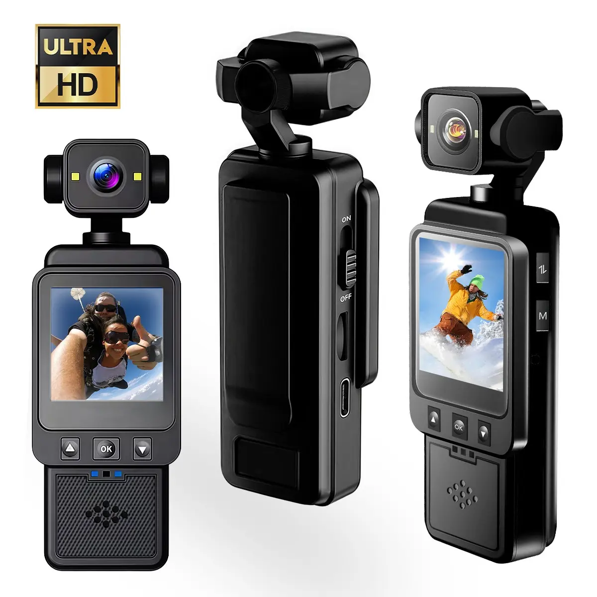 Portable 1080P Action Camera, Clip-On Wearable Cam with USB Charging, Small Camera Video and Audio Recording Sports Camera for Cycling, Outdoor Recording, Home Surveillance, Multifunction HD Recorder, Video Recording Equipment