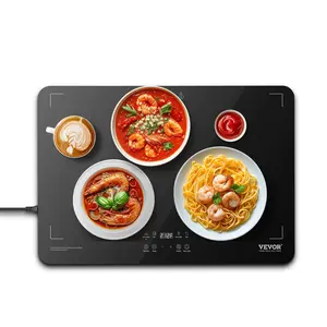VEVOR Electric Warming Tray, Summervibes,Summervibes, Food Warming Trays for Buffet, Warming Trays with Adjustable Temperature Control, Portable Tempered Glass Food Warmer, Hot Plate Perfect for Parties, Catering, Holidays